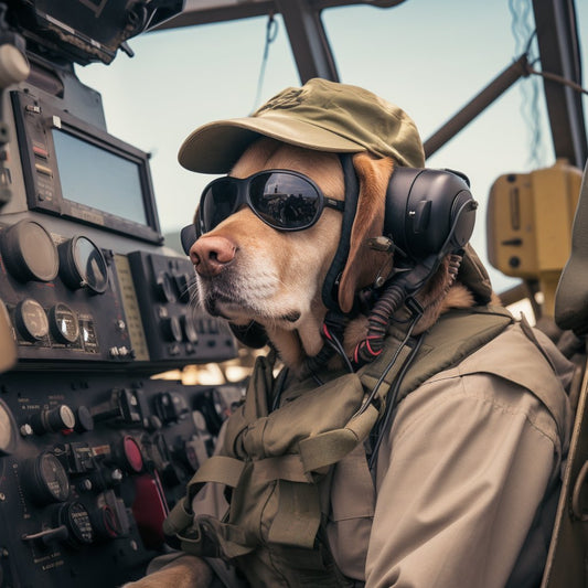 Funny Dog Art Prints Diligent Signal Corps Officer