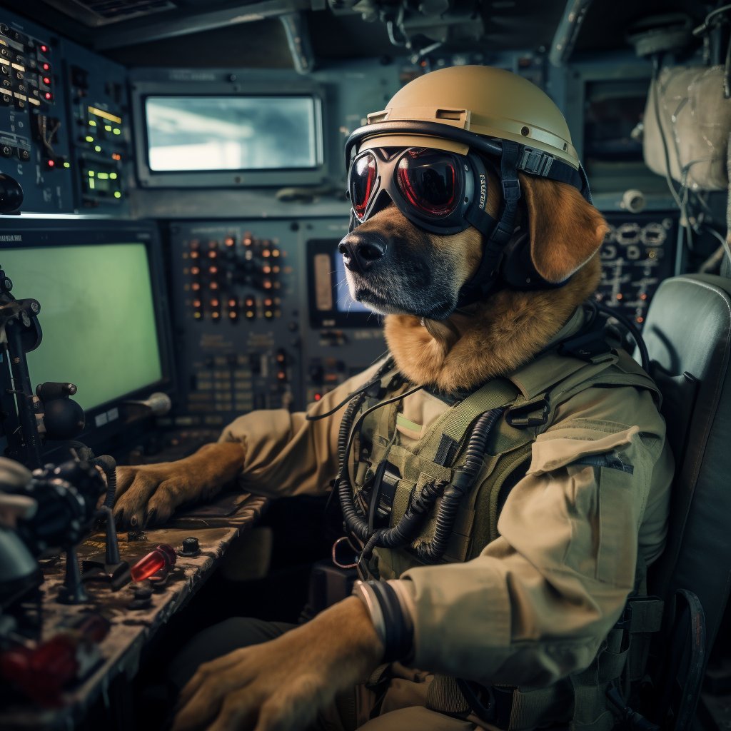 Solution-Oriented Signal Corps Officer Personalized Dog Art Prints