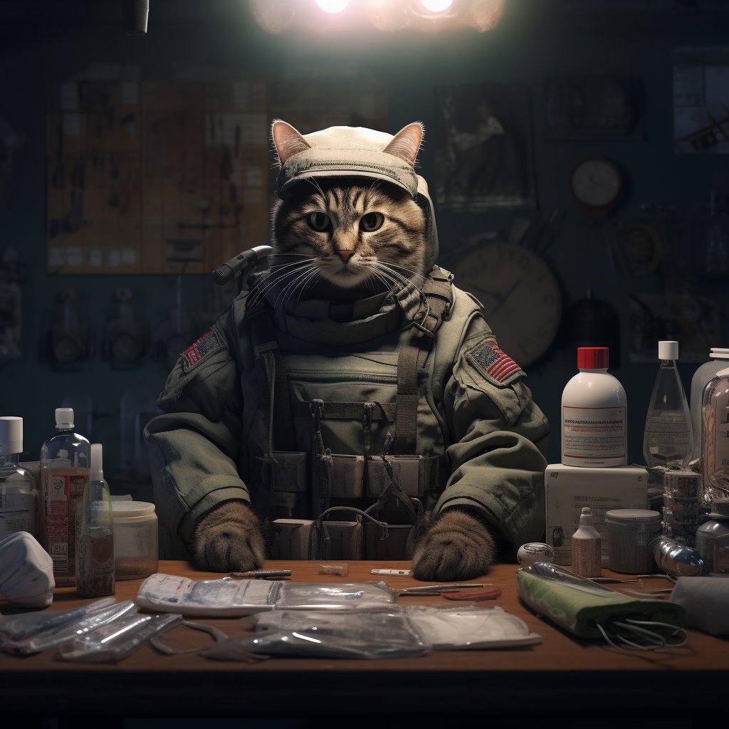 Corpsman Cat Art Photograph Wall