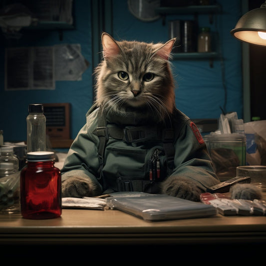 Wartime Physician Contemporary Cat Art Photograph