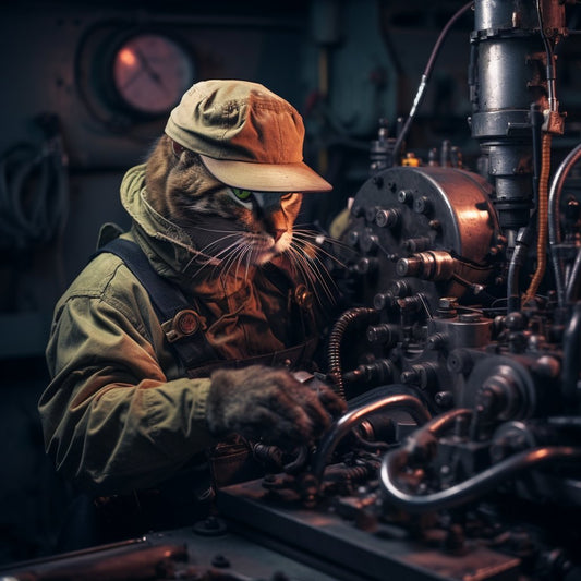 Admired Engineer Soldier Orange Cat Art Prints
