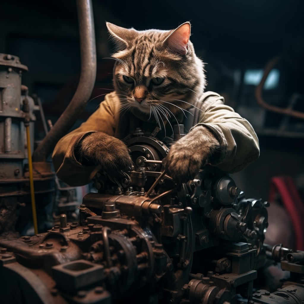 Technically Proficient Engineer Soldier Big Cat Art Prints