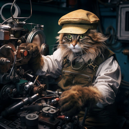 Tenacious Engineer Soldier Funny Cat Wall Art Prints