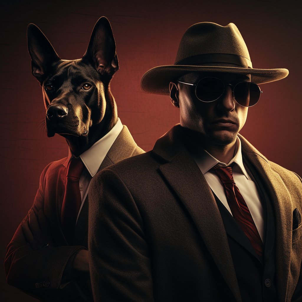 Sinister Mafia Boss Best Pet Canvas Art Photo