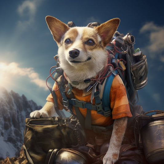 Alpine Climber Exercise Pets Creation Art Picture