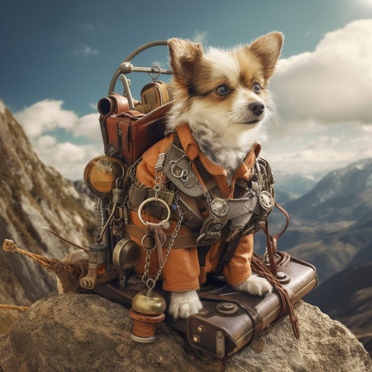 Slow Climbers Exercise Art Portrait Of Pet