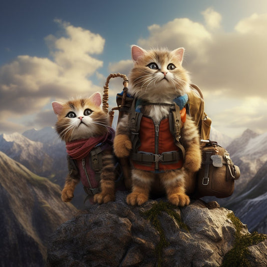 Courageous Mountain Climber Pet Pic Artwork