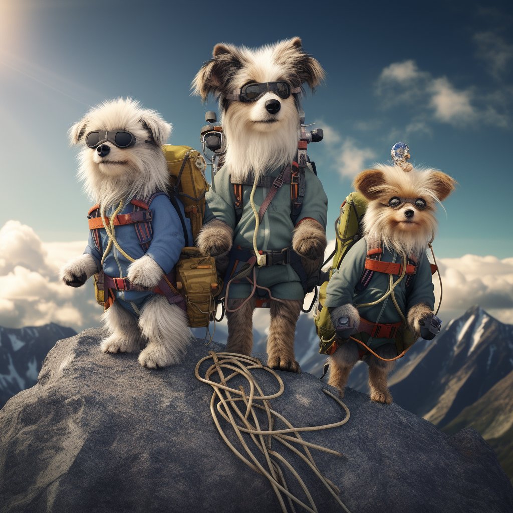 Ambitious Mountain Climber Digital Pet Art Pic
