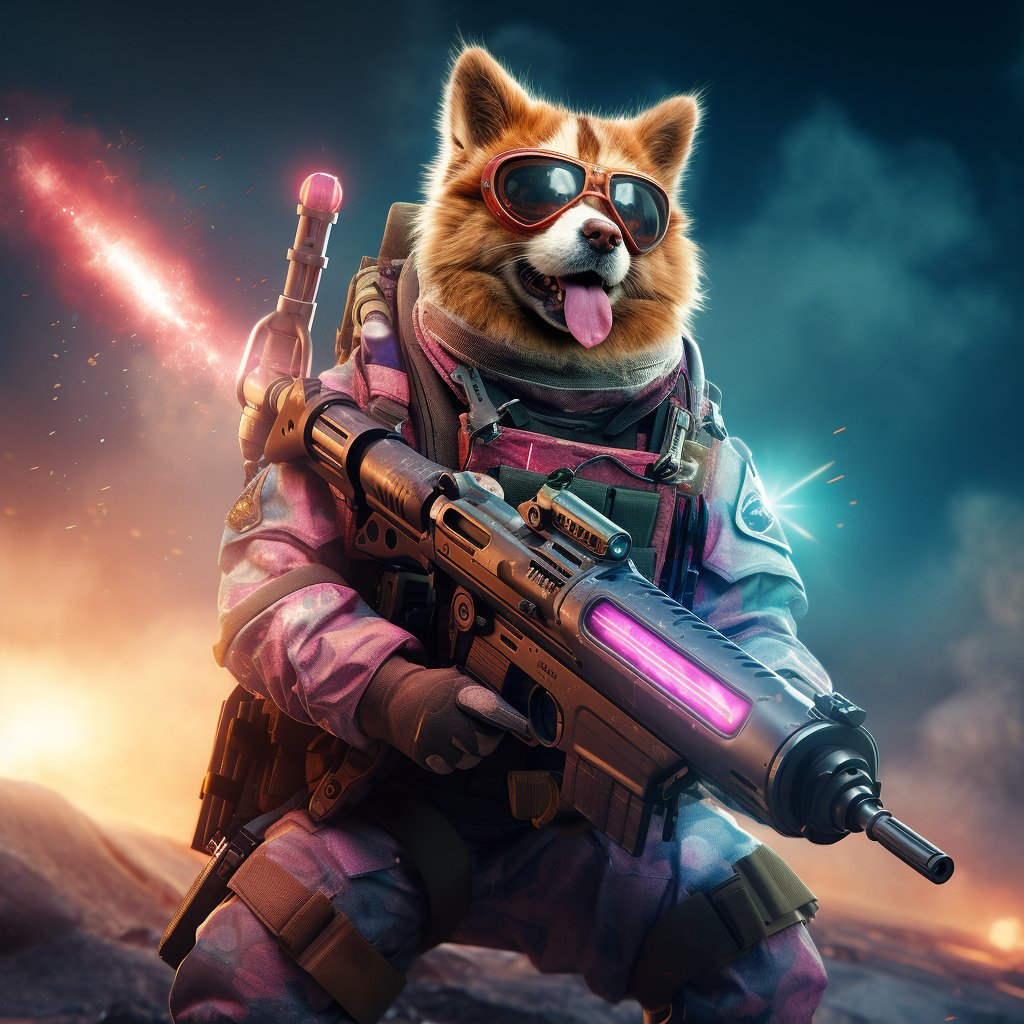 Specialized Warfare Trooper Pets In Art Photograph