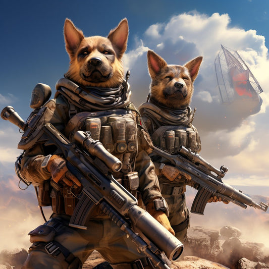 Skilled Warrior Pet Portraits Picture On Canvas