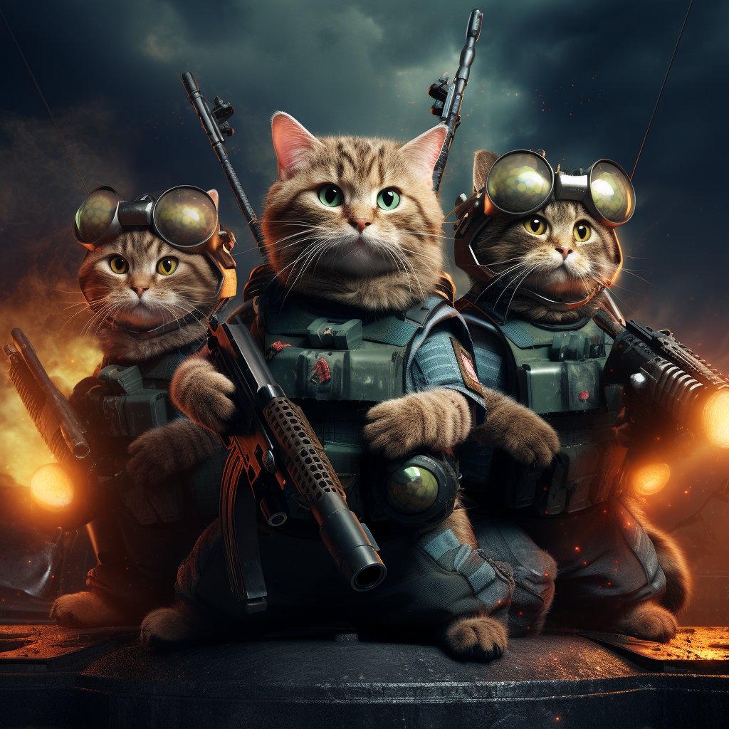 Vigilant Warrior Pet Paintings Image On Canvas