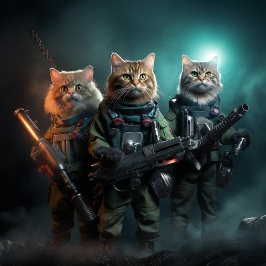 Courageous Soldier Pet Canvas Picture Prints