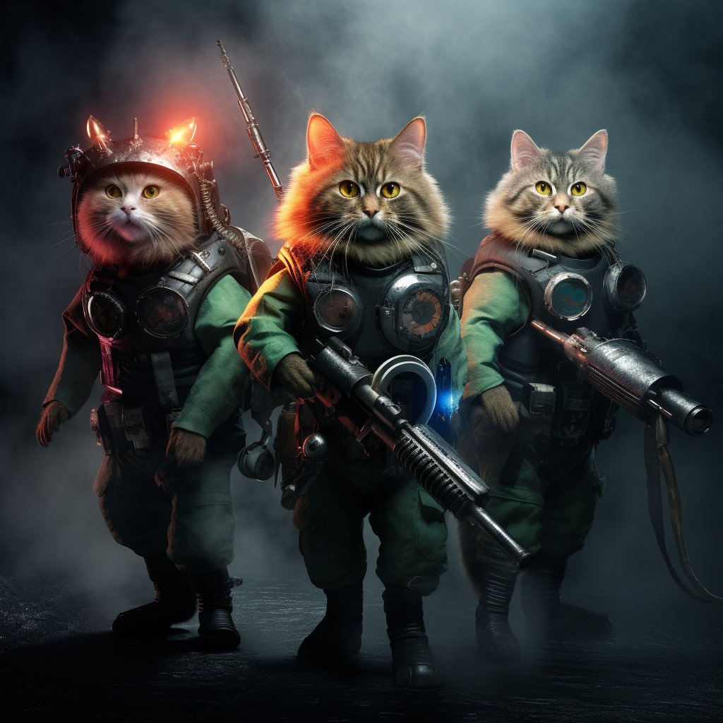 Experienced Military Personnel Cat Simple Art Prints