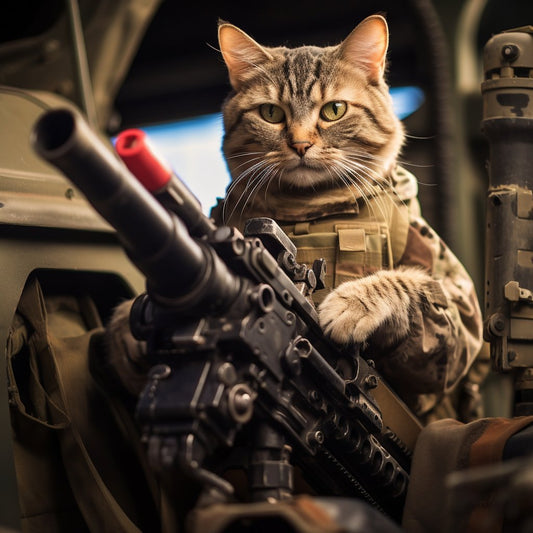 Proficient Machine Gunner Custom Pet Painting Canvas Prints