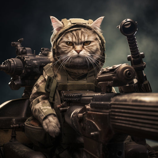 Efficient Machine Gun Operator Pet Memorial Canvas Image Custom