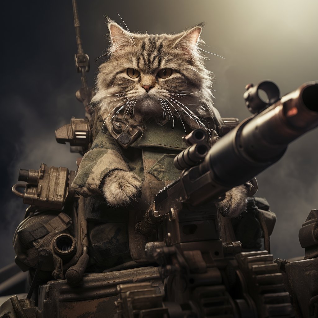 Quick Light Machine Gunner Canvas Photo Pet