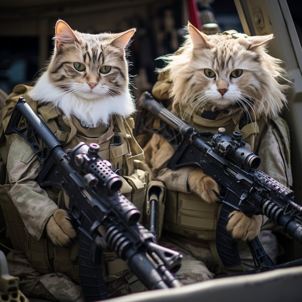 Expert Machine Gun Specialist Personalized Pet Canvas Art Painting