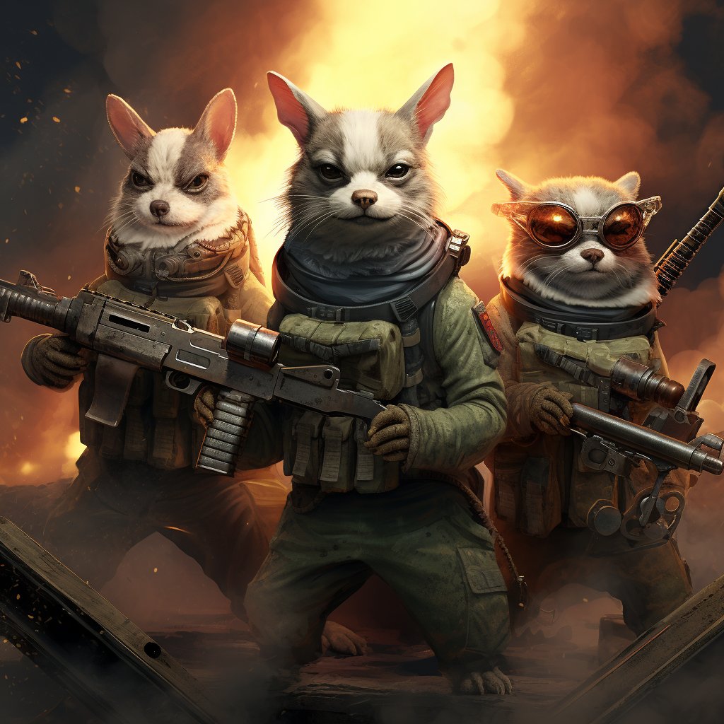 Skilled Machine Gun Specialist Pet Loss Canvas Painting