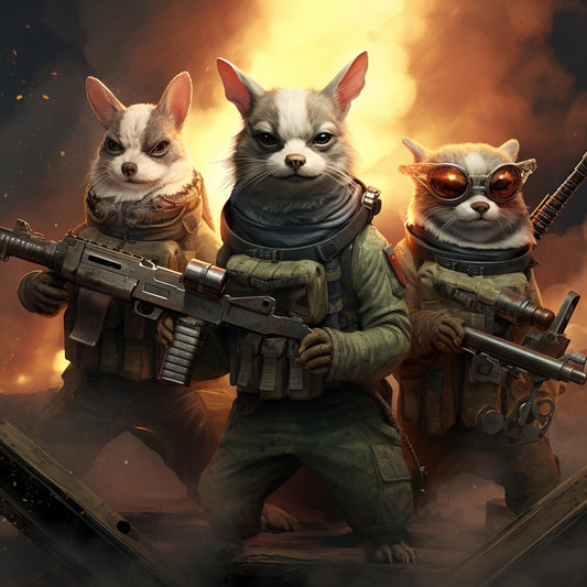 Skilled Machine Gun Specialist Pet Loss Canvas Painting