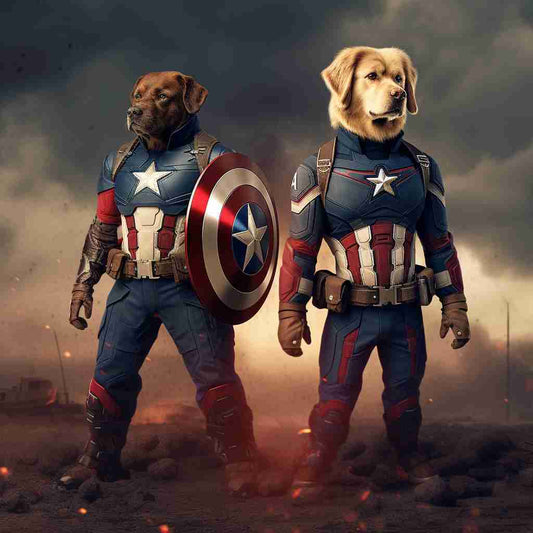 Valiant Captain America Paint Pet Portraits