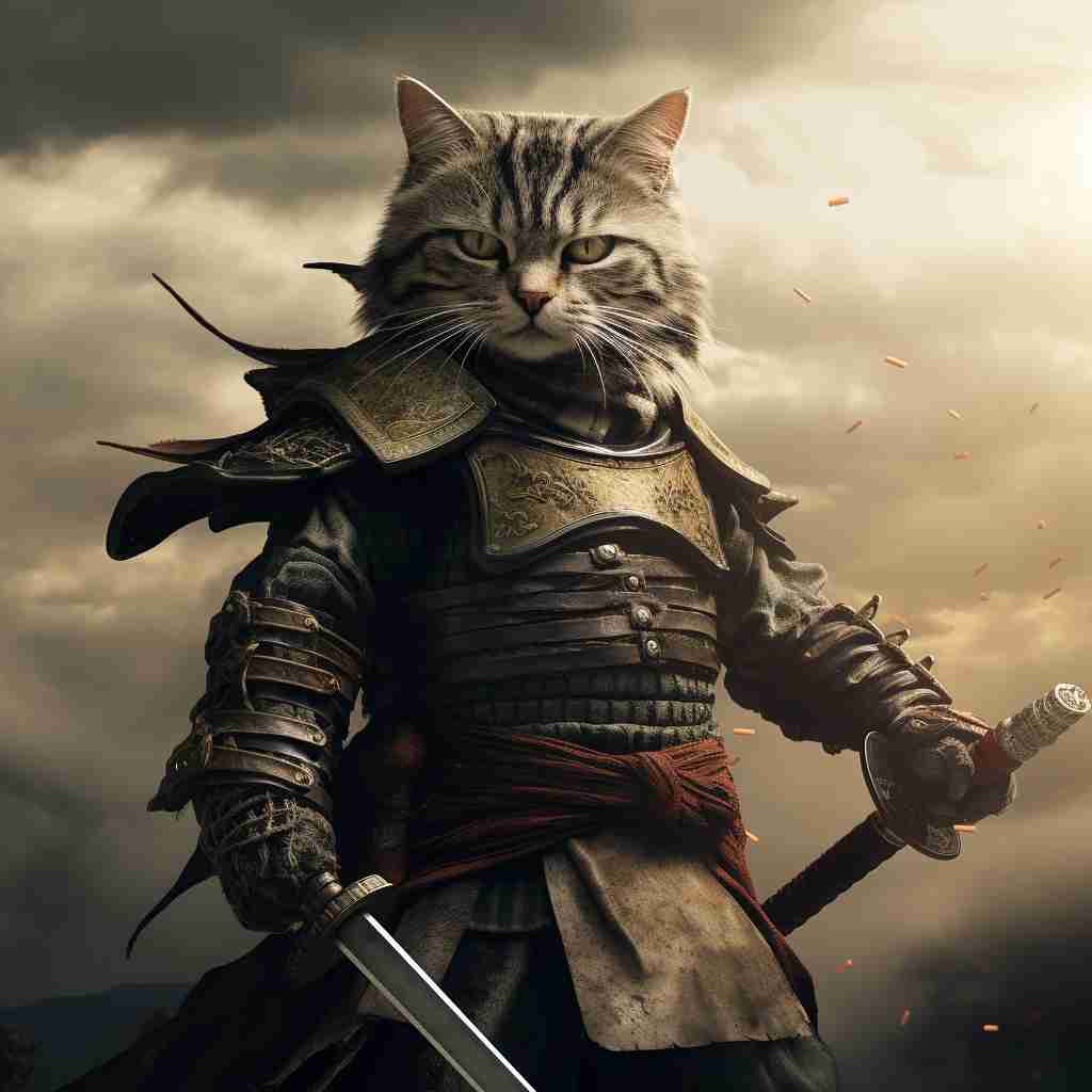 Revered Samurai Paint Your Pet Canvas Image