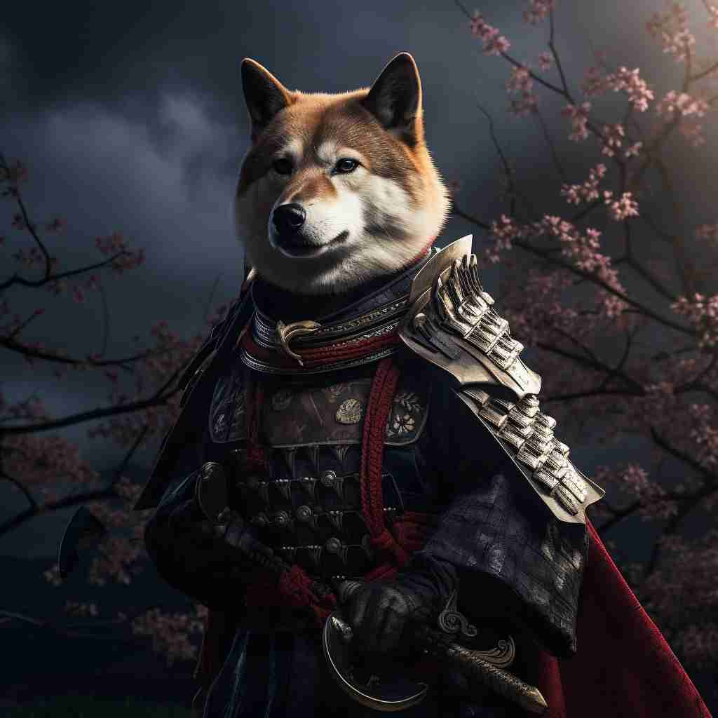 Samurai'S Unrelenting Tenacity Canvas Pet Art Painting