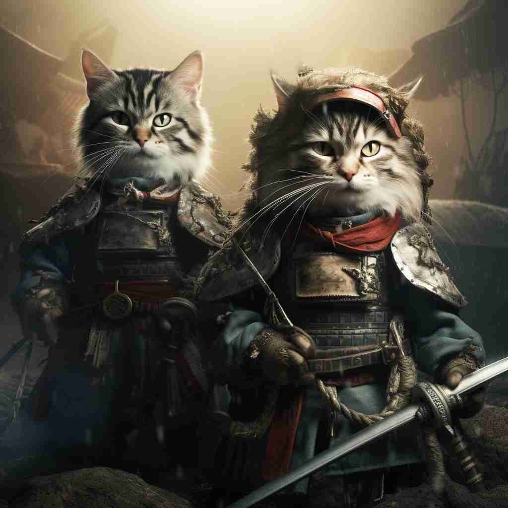 Steadfast Samurai pet digital painting canvas