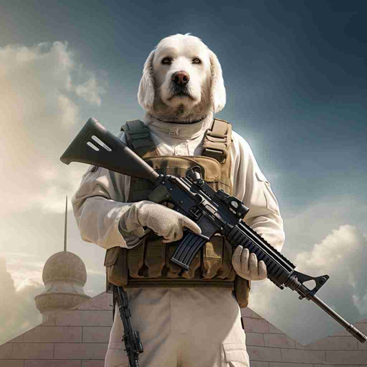 Stoic Soldier Painting Your Pet Portrait