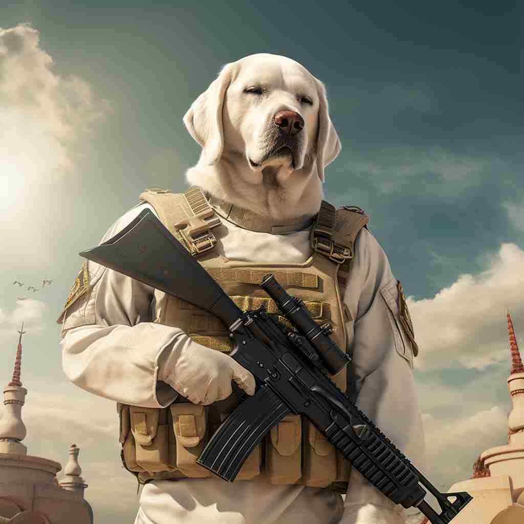 Hardworking Soldier Pet Paintings Wall Art Custom