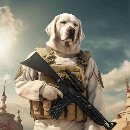 Hardworking Soldier Pet Paintings Wall Art Custom