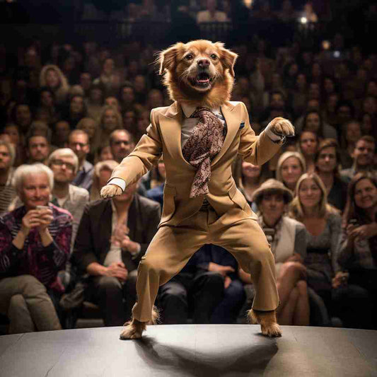 Charismatic Street Dancer Dog Portrait Print Canvas