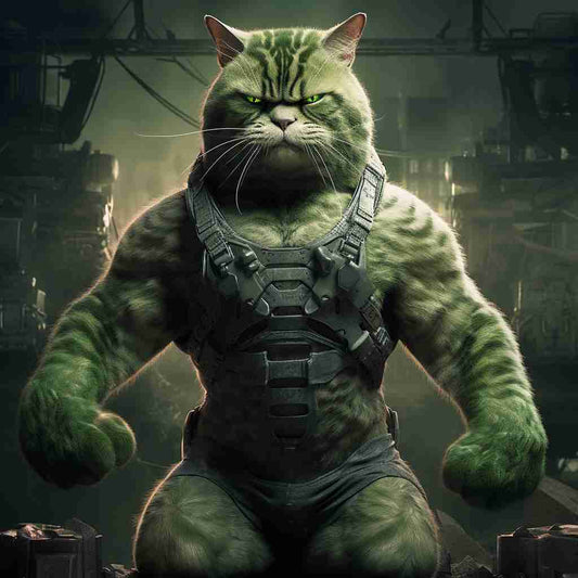 A Hulk Cute Cat Drawing Images