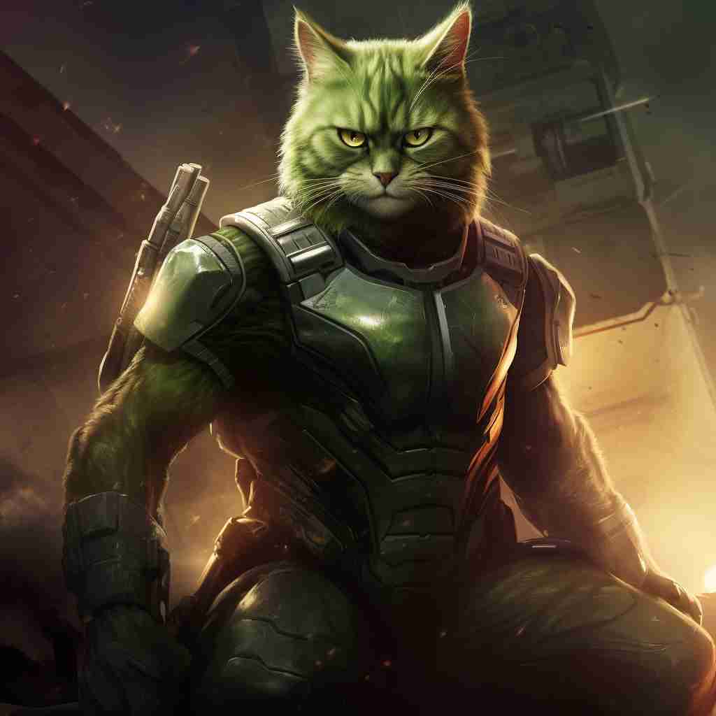 Super Hulk Cat Man Art Prints