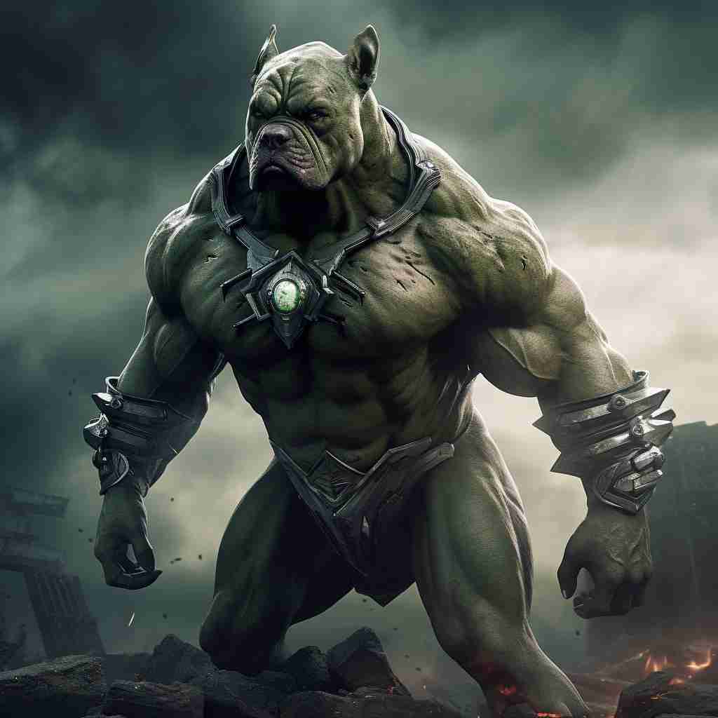 Hulk Green Personalized Dog Canvas Art Painting