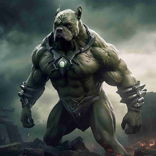 Hulk Green Personalized Dog Canvas Art Painting