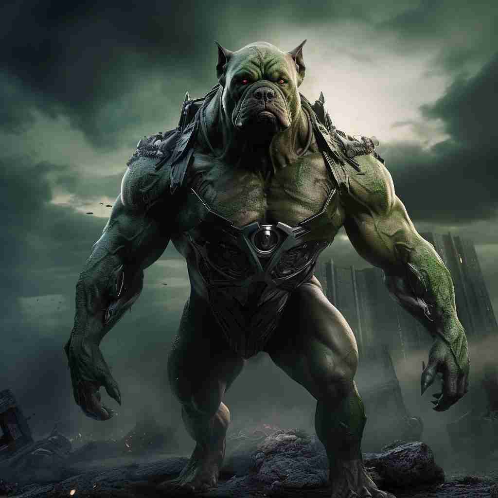 New Hulk Funny Dog Canvas Art Portrait