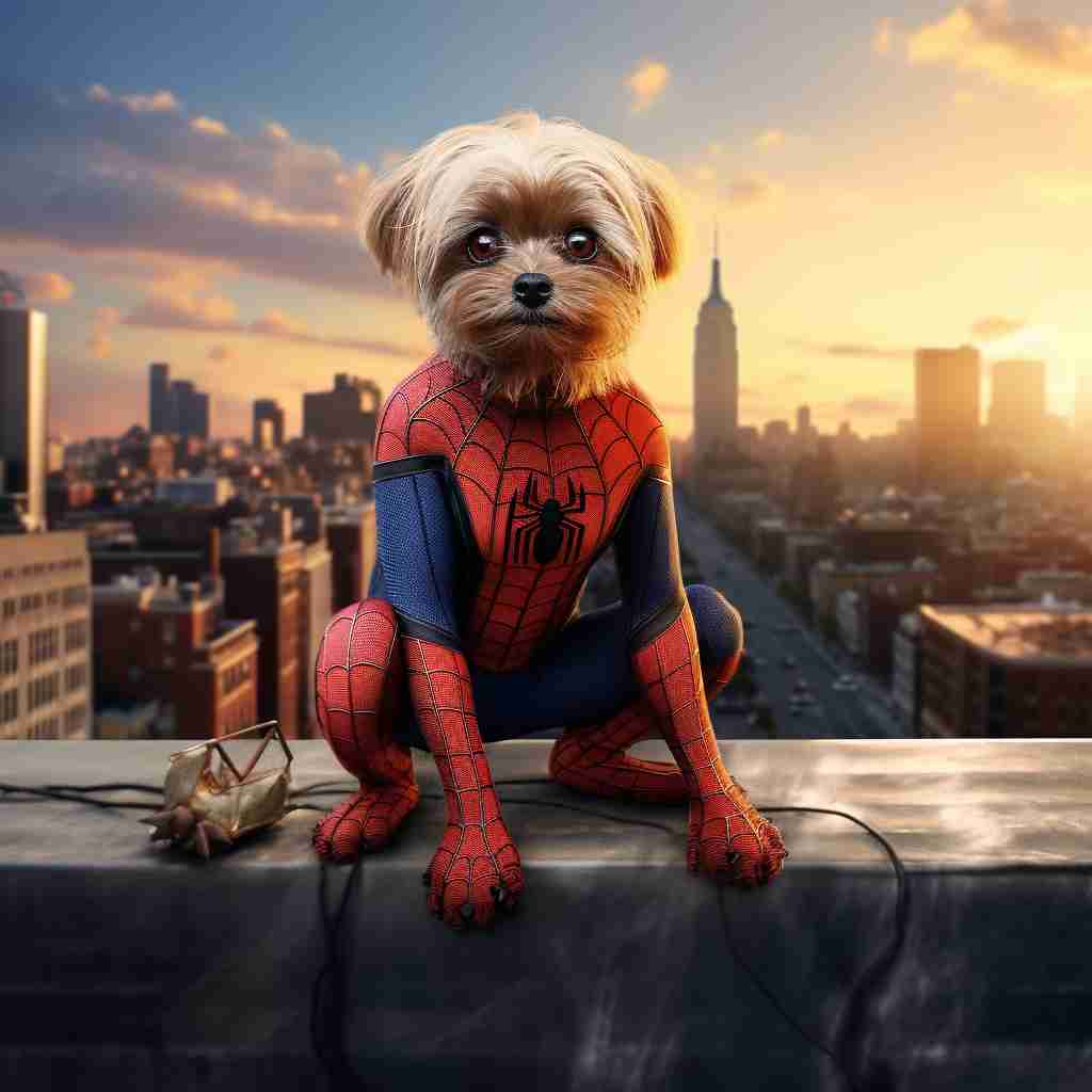 Personalized Dog Portrait Canvas Art Animal Superheroes