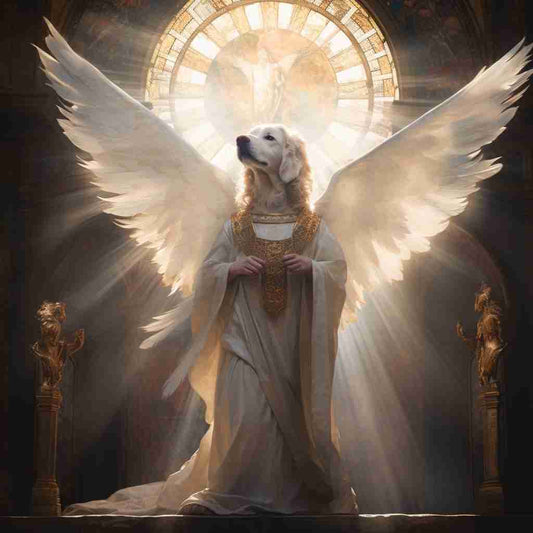 Personalized Dog Canvas Art Radiant Custodian