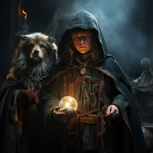 Hand Painting in Oil: Me and Pet Portrait Elegance