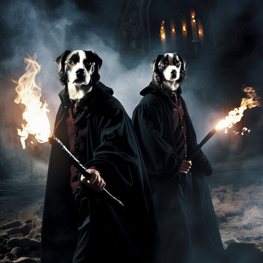 Wizarding World Magic: Custom Pet Portraits for Dog Lovers Without Dogs & Patterdale Terrier Owners