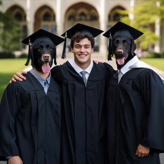 Dog Photo Portrait - Graduation Elegance Captured