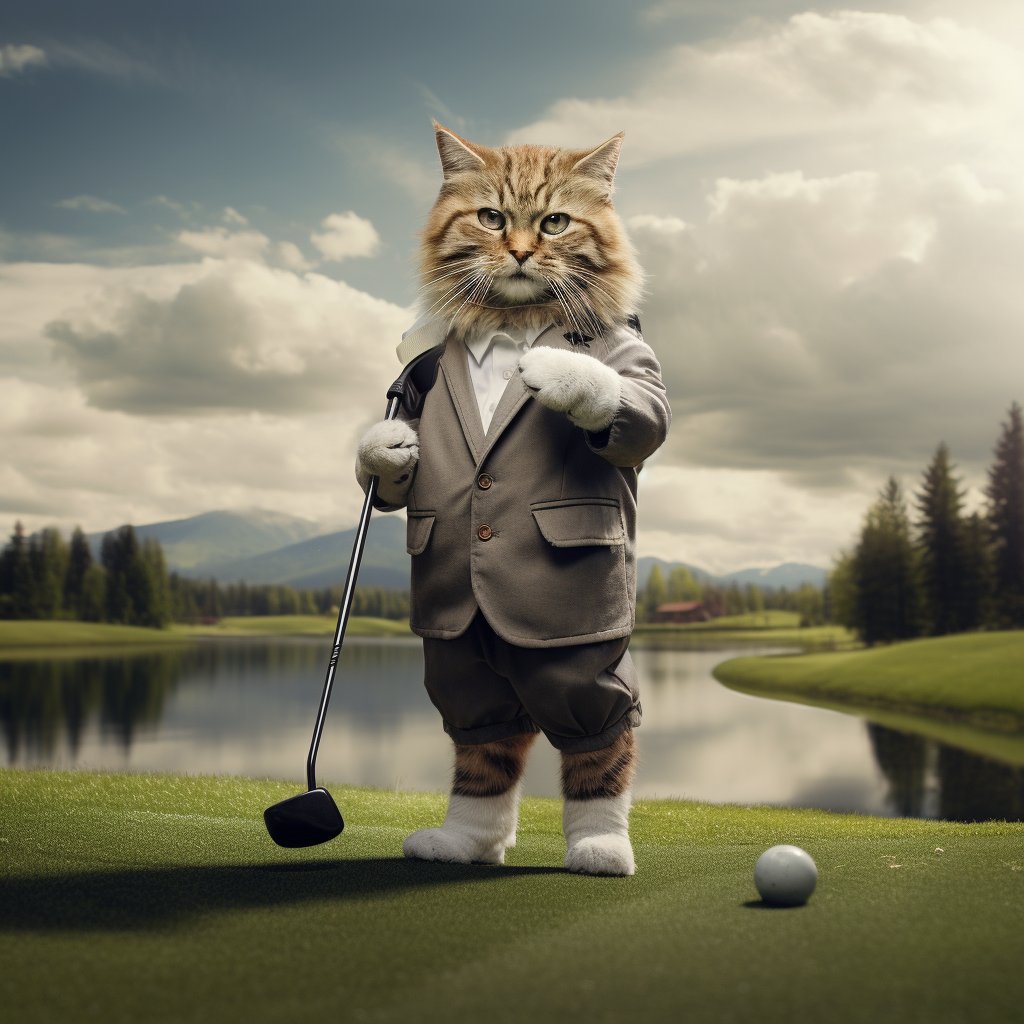 Cat Portrait Wallpaper - Dynamic Feline Elegance in Motion