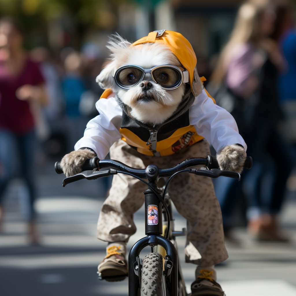 Custom Cycling Companions - Dog Portraits for Your Ride