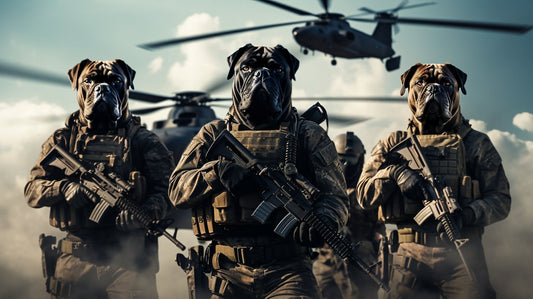 Dynamic Canine Chronicles - Unleashing Forces Soldier's Portrait Mode