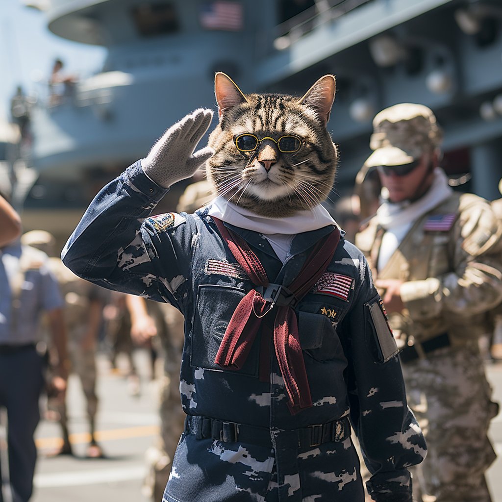 Old Cat Paintings - Maritime Whiskered Legends