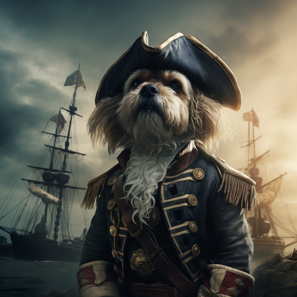 Blue Cat Painting - Deep Blue Mysteries of the High Seas