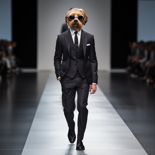 Splash of Sophistication:  in a Canine Bathing Suit