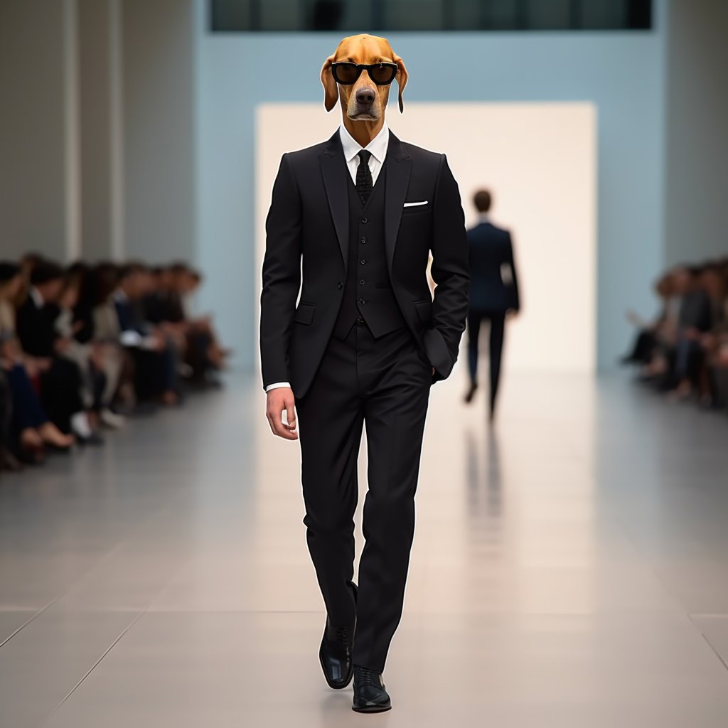 Meme Magic Unleashed:  Legendary Dog in Suit Moment