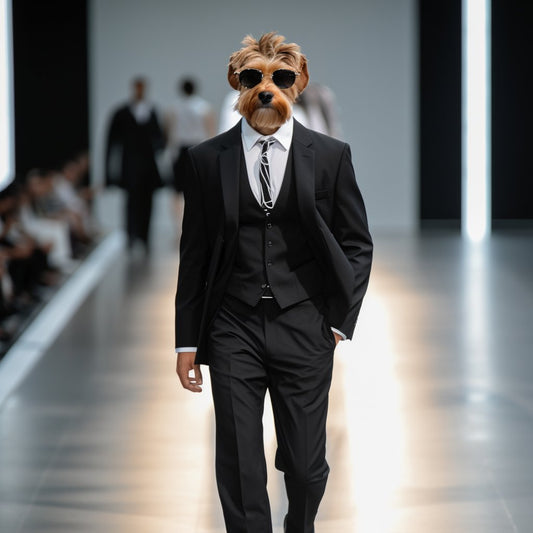Cuteness Redefined:  Adorable Charisma in a Tailored Suit