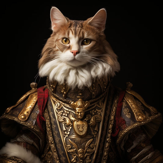 Regal Canine Majesty: Dog as a King Portrait